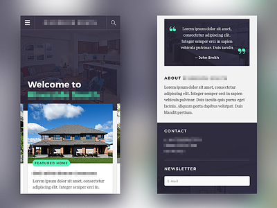 WIP Real Estate Website - Mobile flat home house minimalist
