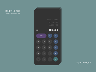 Calculator App | Daily UI 004