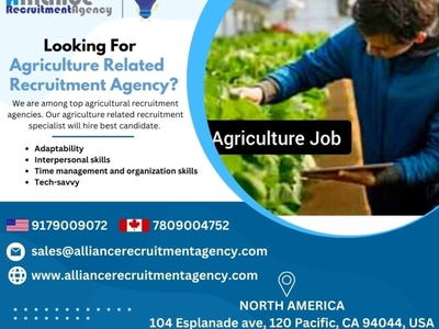 Agriculture Related Recruitment - Alliance Recruitment Agency By ...