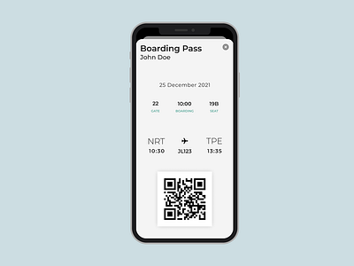 Daily UI #024 Boarding Pass