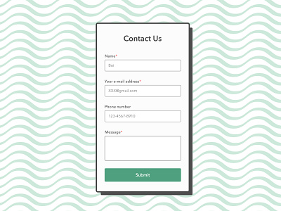 Daily UI #028 Contact Us