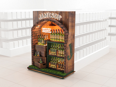 JAMESON Family stand 3d branding design displayer jameson stand