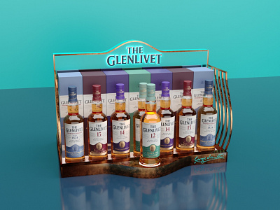 The Glenlivet display concept 3d 3dmax design display glenlivet whiskey and branding