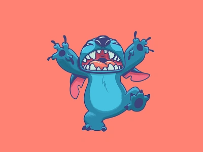 Stitch art character art design disney disney art illustration lilo and stitch photoshop stitch