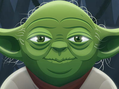 Yoda illustration lucas star wars vector yoda