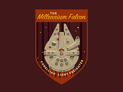 Millennium Falcon art design disney illustration millennium falcon star wars vector