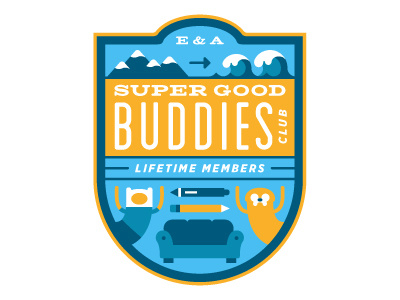 Super Good Buddies Club buddies design embroider embroidered patch illustration patch vector