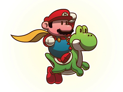 Mario & Yoshi mario nintendo super mario super mario world video games yoshi