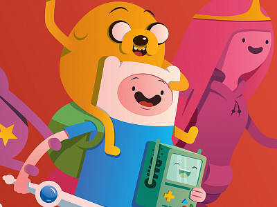 Adventure Time! (Work In Progress) adventure time bmo finn illustration jake princess bubblegum vector