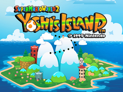 Super Mario World 2 Yoshi S Island Map Yoshi's Island By Alex Riegert-Waters On Dribbble