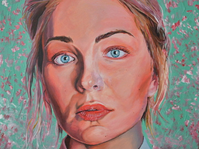 Julie Van den Steen acrylic acrylic paint art artwork detail portrait portrait art