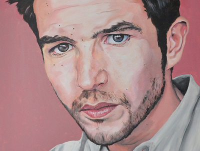 Matteo Simoni acrylic acrylic paint acrylics art artwork detail portrait portrait art portrait painting