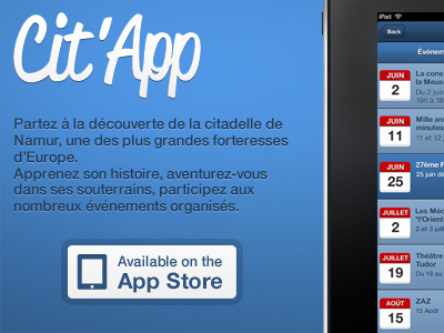 Cit'App (school project) app design ipad website