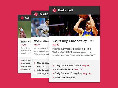 Sports columns basketball deisgn nba sport ui web