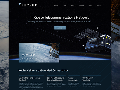 Satellite landing satellite space ui web