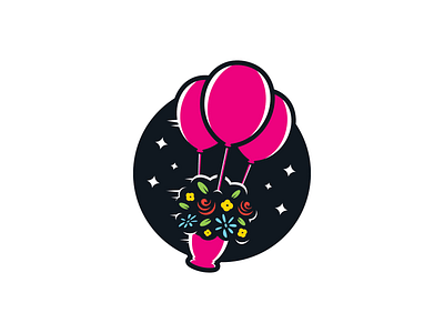 Balloons balloons branding decorator event floating flower pot identity logo party stars