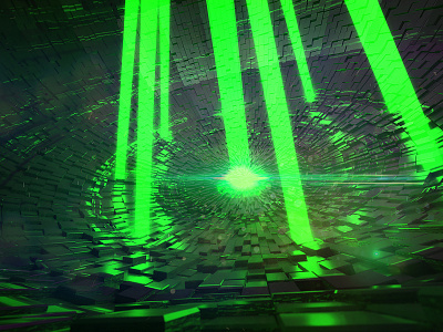 Super Laser 3d cinema 4d death star green indigo render laser sci fi star wars
