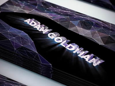 My new card adam gman after effects business card c4d cinema 4d generative motion graphics plexus