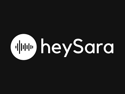 heySara application assistant branding graphic design personal assistant ui voice web app