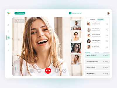 Video Conferencing call chat clean conference design designer dribbble shot ecommerce facetime flat meeting meetings minimal popular trend video videocall videochat web webpage