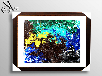 Aesthetic art gallery abstract oil painting