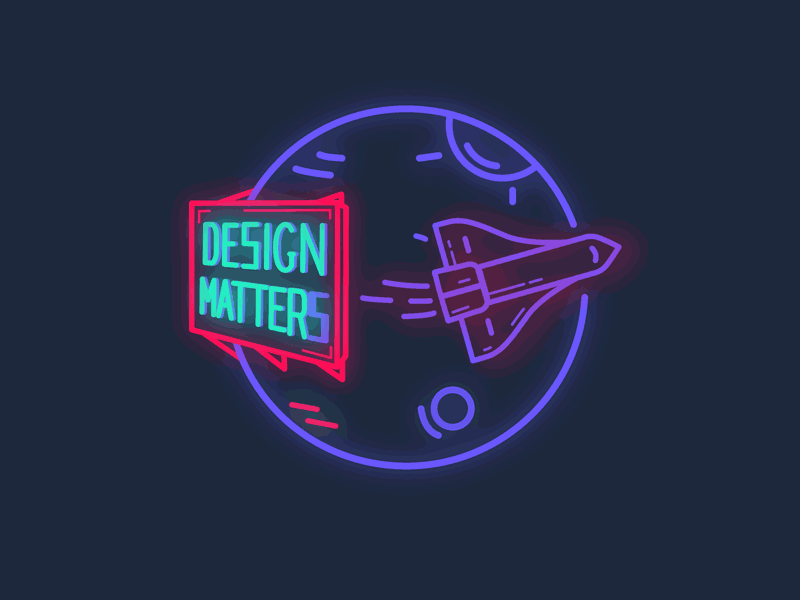 Design Matters funny high icon lamp neon planet 霓虹灯