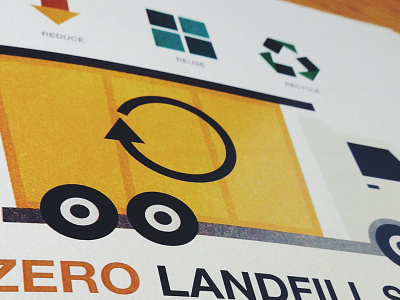 Recycling Truck brochure dump truck environment illustration illustrator infographic print recycle texture vector