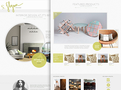Interior Design Website clean graphic design interior design layout organized simple web design website