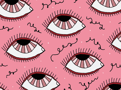 Eyes color doodle eye eyes illustration pattern photoshop pink sketch