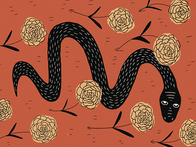 Slithery Snake art color doodle drawing florals illustration ipadpro sketch snake