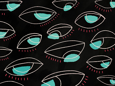 Night Eyes color drawing eyes illustration pattern procreate sketch