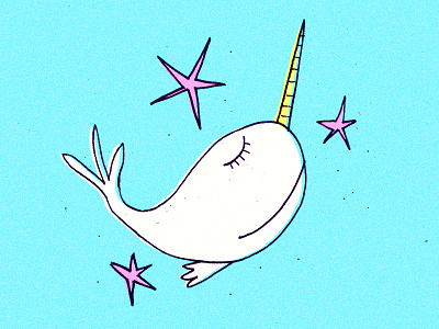 Narwhal animal color drawing illustration narwhal ocean