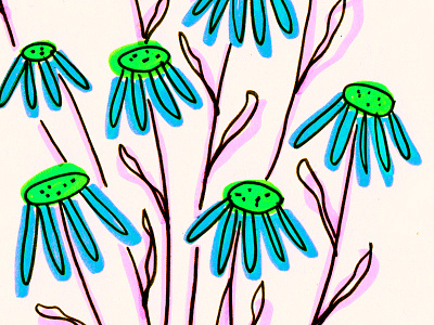 Happy Lil Guys blooms colors drawing flowers illustration sketch