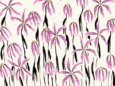 Droopy Flowers drawing flower drawing flower illustration flowers gouache illustration painting