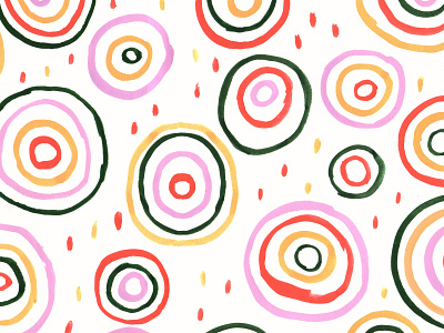 Circles circles color doodle drawing gouache illustration painting pattern shapes simple