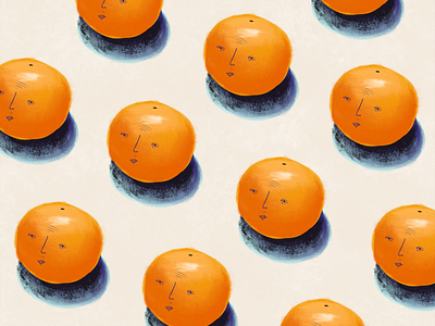 Tangerines color drawing fruit illustration orange oranges pattern procreate procreate art sketch tangerines texture
