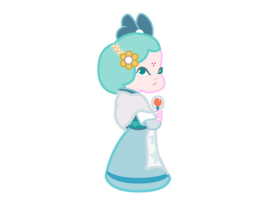 Palace chaise@Minii cartoon character daughter designer girl illustration minii