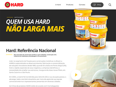 Hard - Instituctional Page Design concept desing layout page product ui ux webdesign