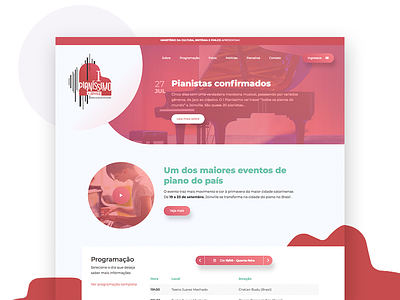 Pianíssimo clean concept desing layout minimalist page piano simple ui ux webdesign