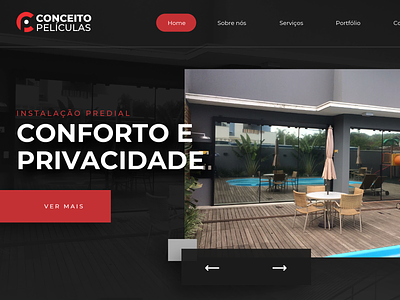 Conceito Películas - Website Redesign clean concept design front-end front-end develop layout page ui ux web webdesign