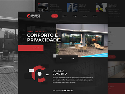 Conceito Películas - Website Redesign clean concept design front end front end develop layout page ui ux web webdesign