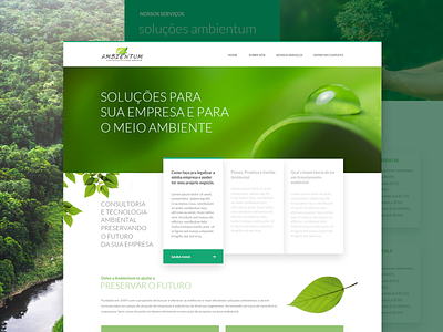 Ambientum - Website Design clean concept design front-end front-end develop layout page ui ux web webdesign