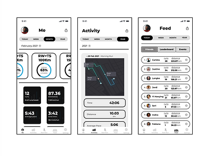 Running App Prototype - (Running With Tumi Sole) africa app fitness app prototype running app south africa