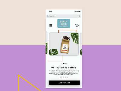 Coffee Company App Mock Up coffee coffee app coffee bean ecommerce shopping app ui uiux ux