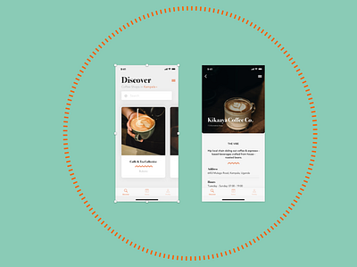 Coffe Shop Discover App africa app coffe shop coffee design ios ios app design ios design mockup ui ux
