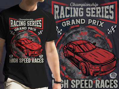 Car Race T-Shirt Design Graphic Tees