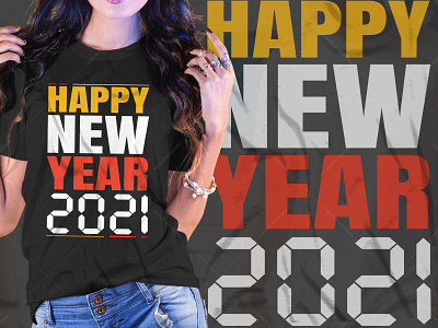 Happy New Year T-Shirt Design Graphic Tees v5