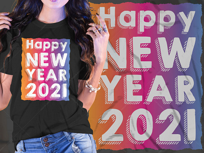 Happy New Year T-Shirt Design Graphic Tees v6