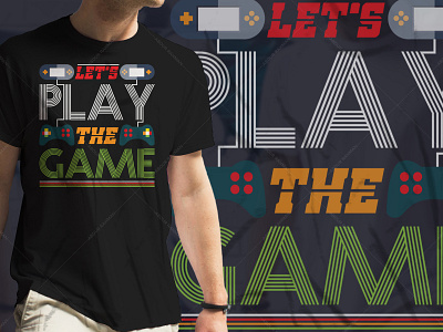 Game Typography T-Shirt Design Graphic Tees t shirt design amazon tshirt design template