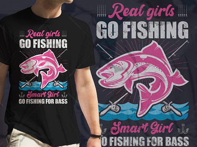 Fishing Typography T-Shirt Design Graphic Tees v5 t shirt design amazon tshirt design template